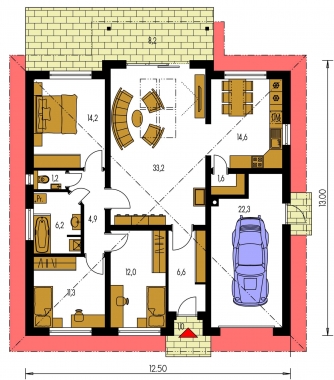 Floor plan of ground floor - BUNGALOW 119